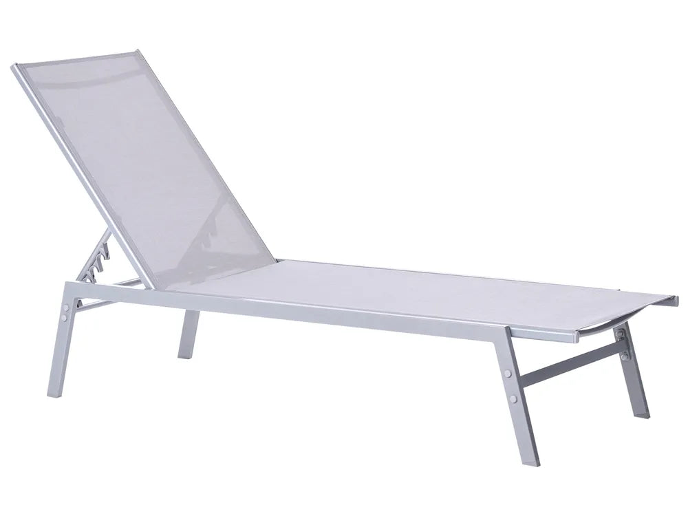 Steel Garden Sun Lounger Grey Noli
