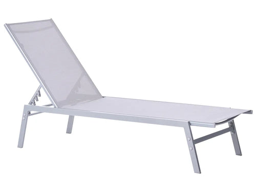 Steel Garden Sun Lounger Grey Noli