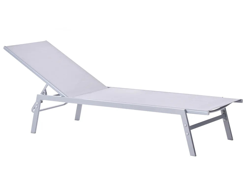Steel Garden Sun Lounger Grey Noli