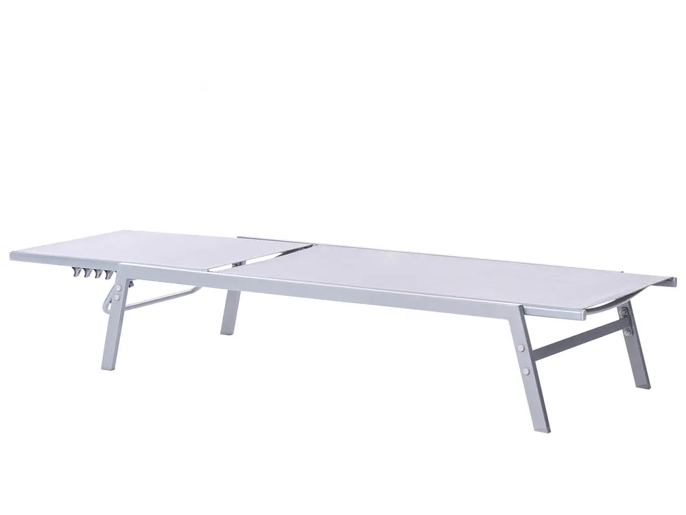 Steel Garden Sun Lounger Grey Noli