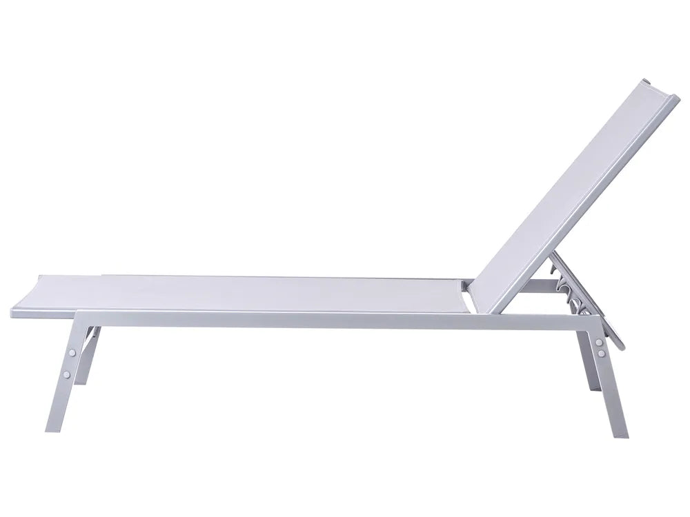 Steel Garden Sun Lounger Grey Noli