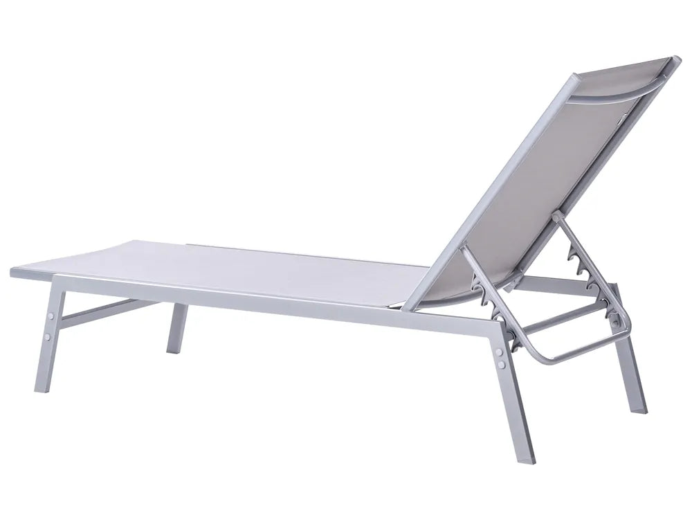 Steel Garden Sun Lounger Grey Noli