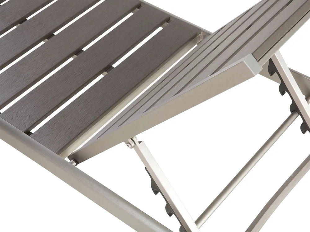 Garden Sun Lounger Grey Nardo