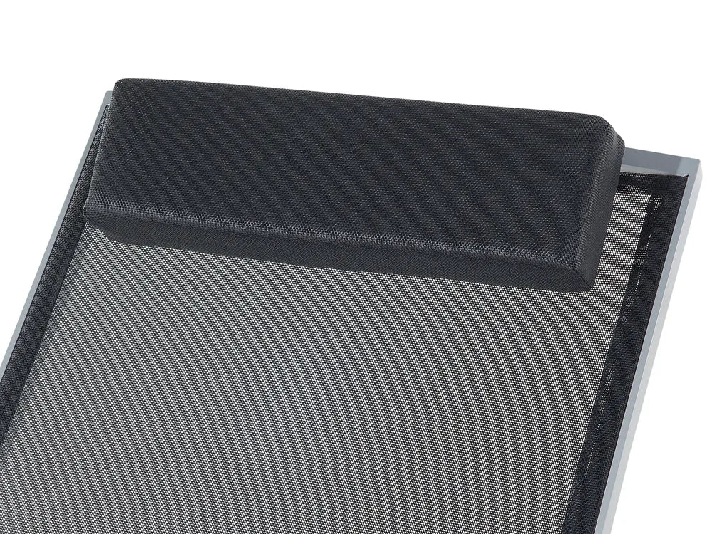 Aluminium Garden Sun Lounger Black Catania II