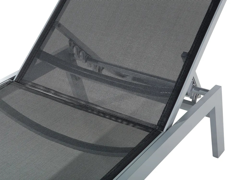 Aluminium Garden Sun Lounger Black Catania II