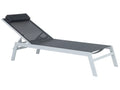 Aluminium Garden Sun Lounger Black Catania II