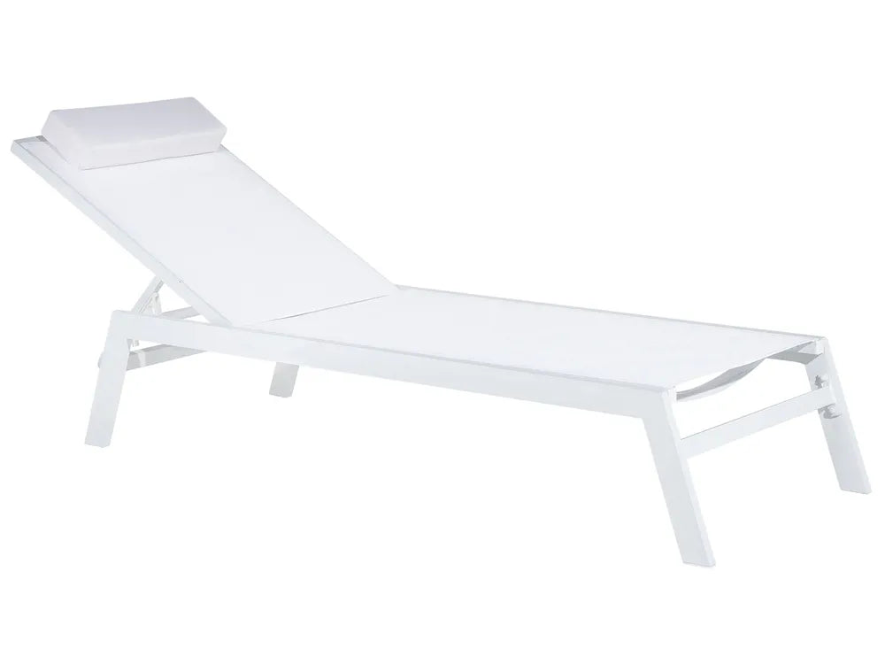 Aluminium Garden Sun Lounger White Catania II