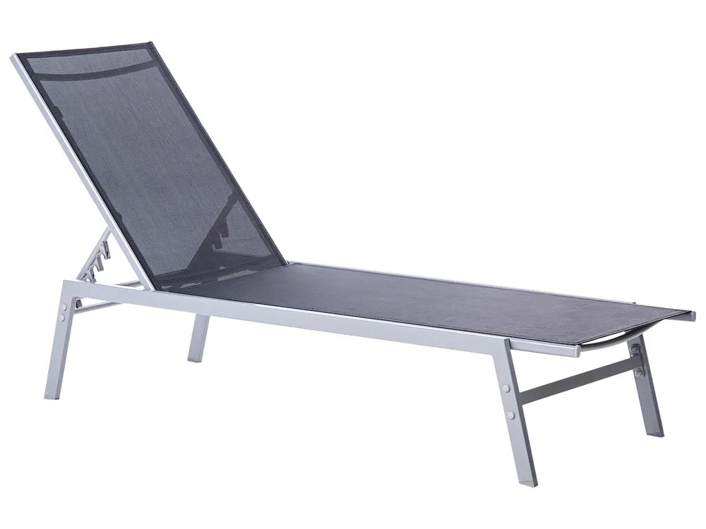 Garden Sun Lounger Black Noli