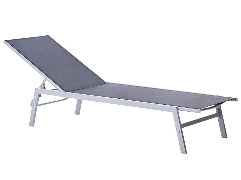 Garden Sun Lounger Black Noli