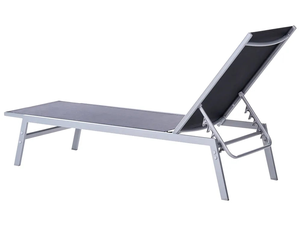 Garden Sun Lounger Black Noli