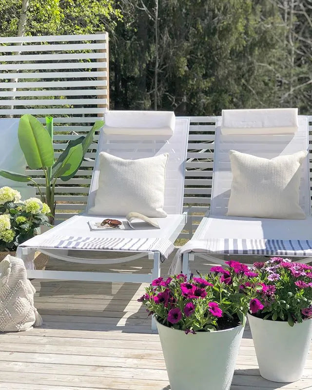 Aluminium Garden Sun Lounger White Catania II