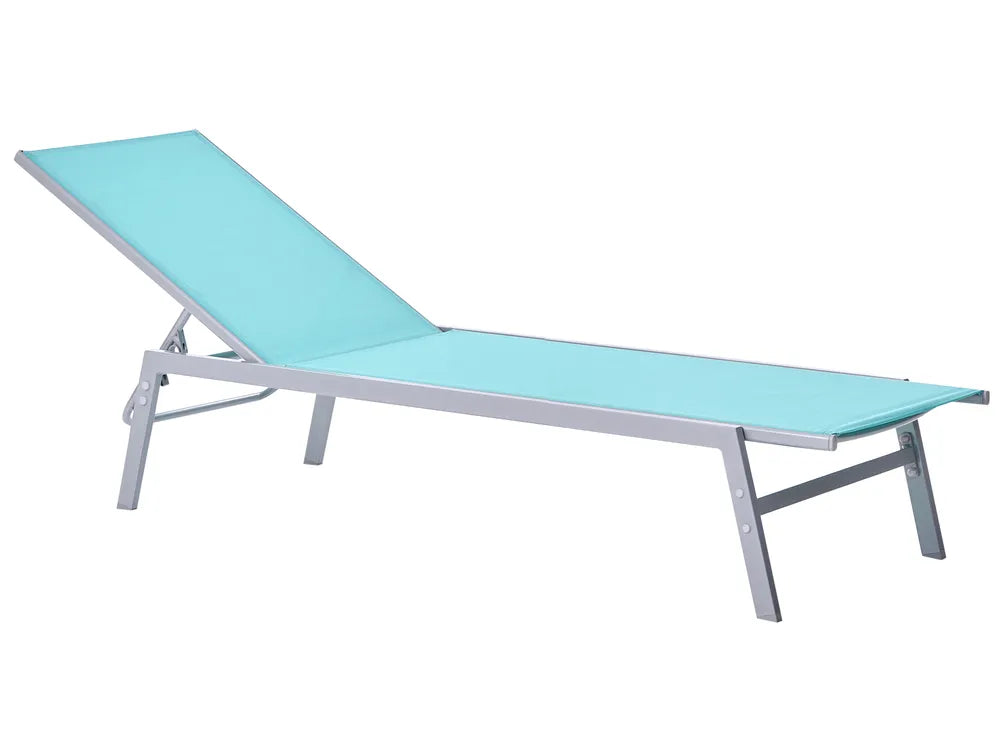 Steel Garden Sun Lounger Blue Noli