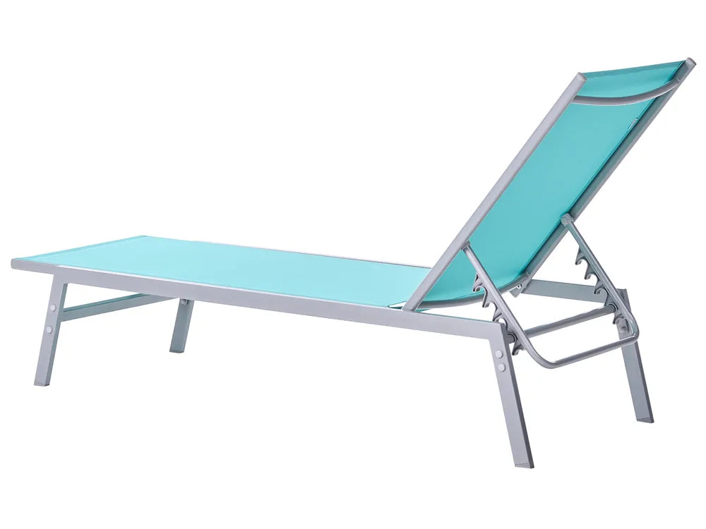 Steel Garden Sun Lounger Blue Noli