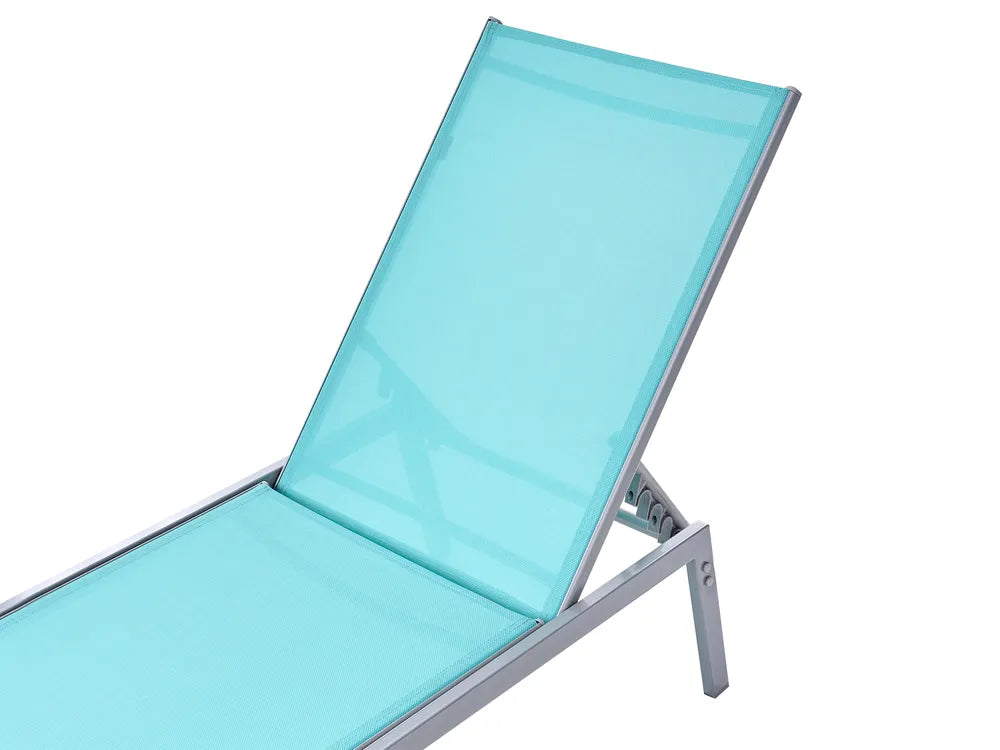 Steel Garden Sun Lounger Blue Noli