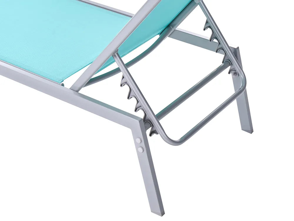 Steel Garden Sun Lounger Blue Noli