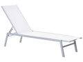 Steel Garden Sun Lounger White Noli