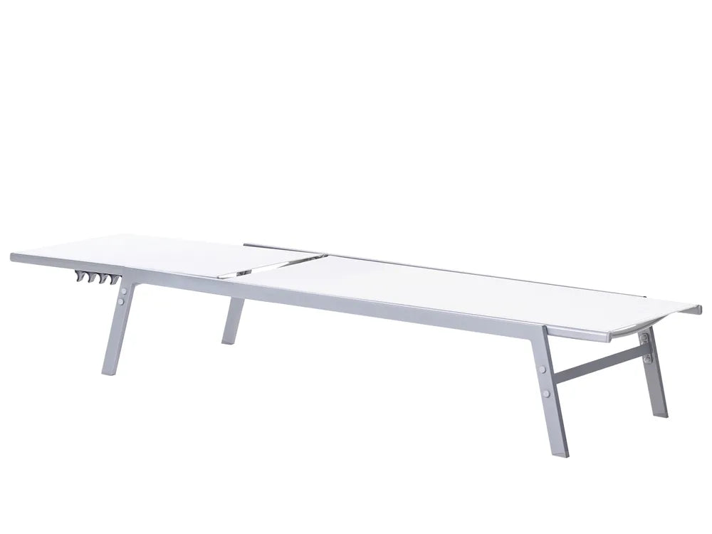 Steel Garden Sun Lounger White Noli