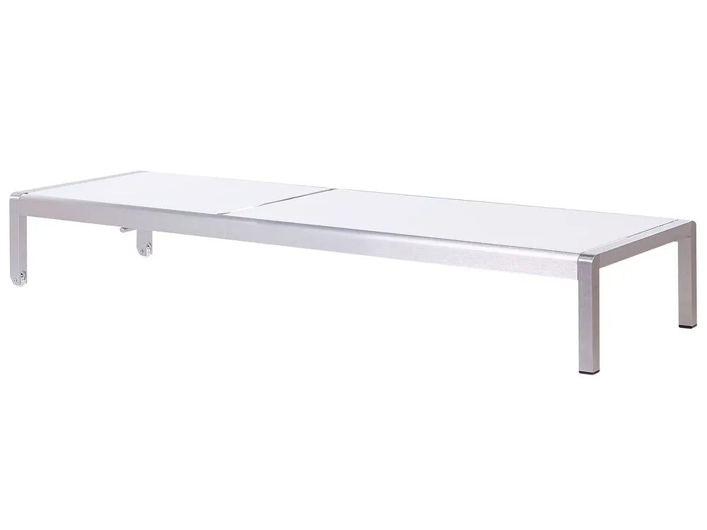 Aluminium Garden Sun Lounger White Fossato