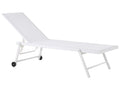 Aluminium Reclining Sun Lounger White Portofino