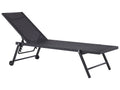 Aluminium Reclining Sun Lounger Black Portofino