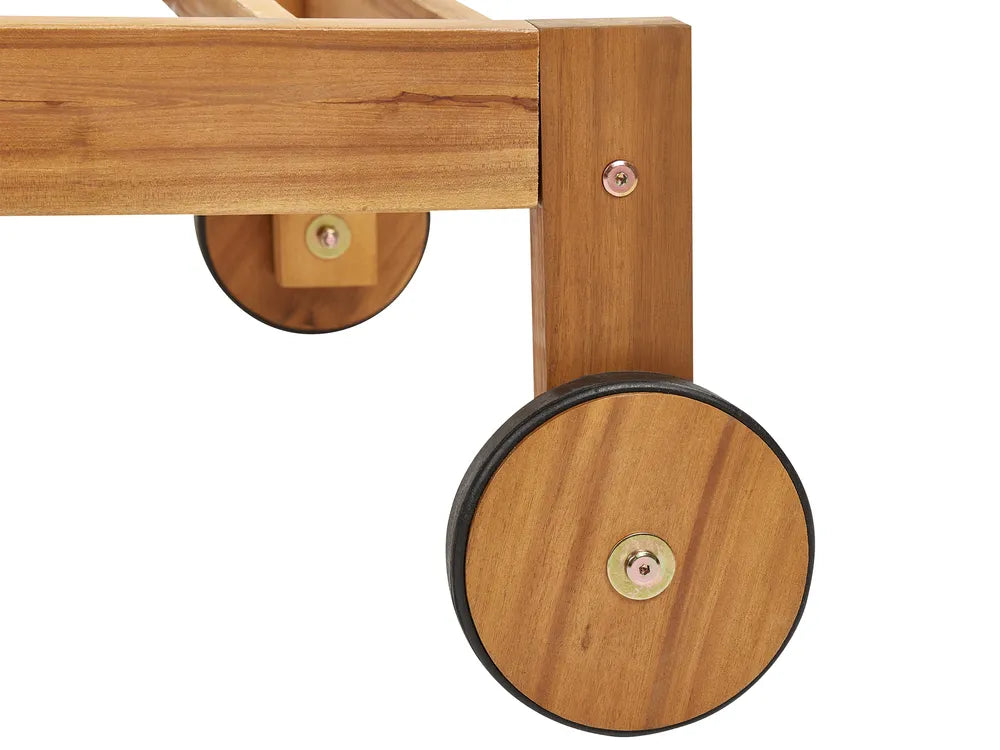Acacia Wood Reclining Sun Lounger Light Bellano